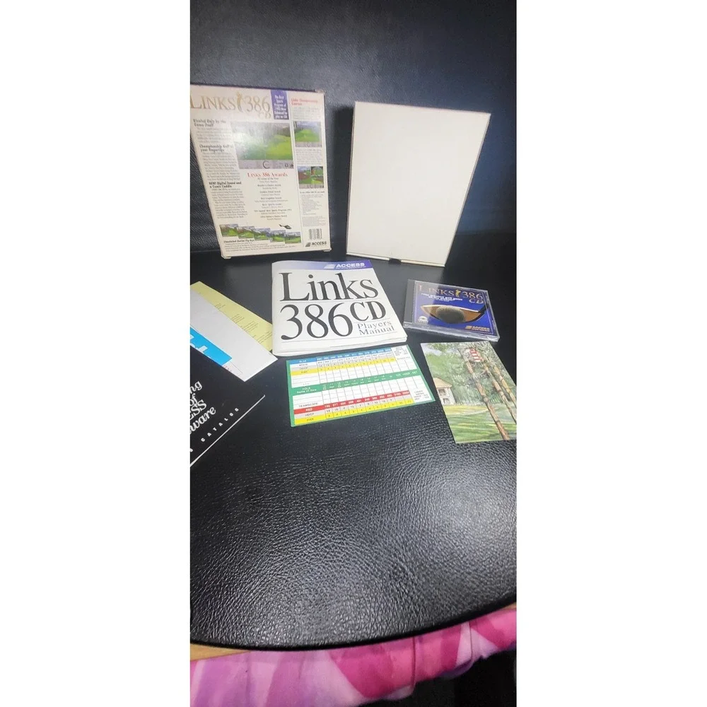 LINKS 386 CD Rom Game Golf Retro Big Box Access Software Install